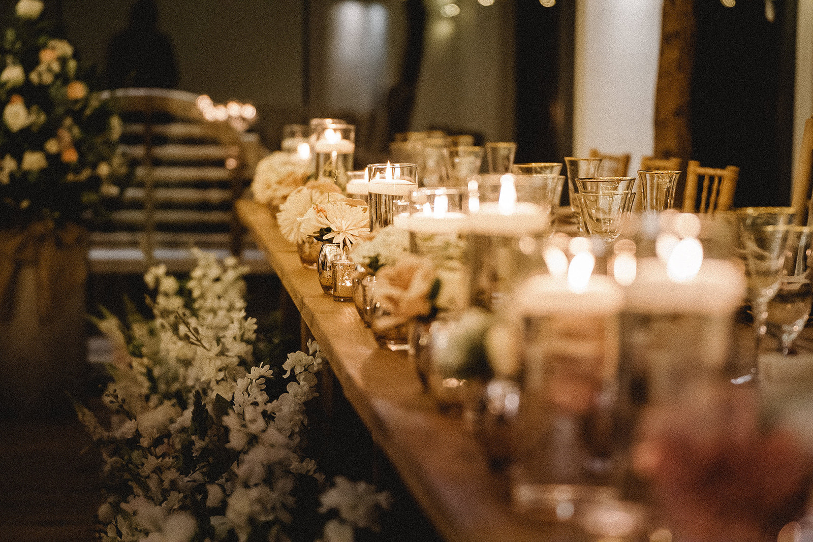 Candlelit table scape